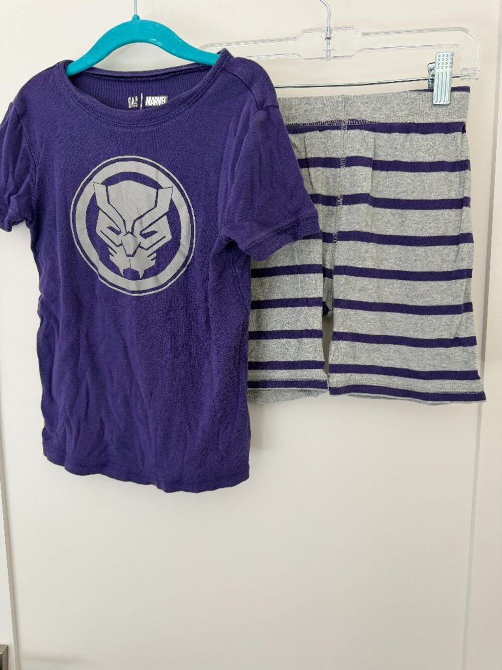 Gap Kids Marvel Pajama Lot Size 8 Black Panther Captain America Set Shorts Pants